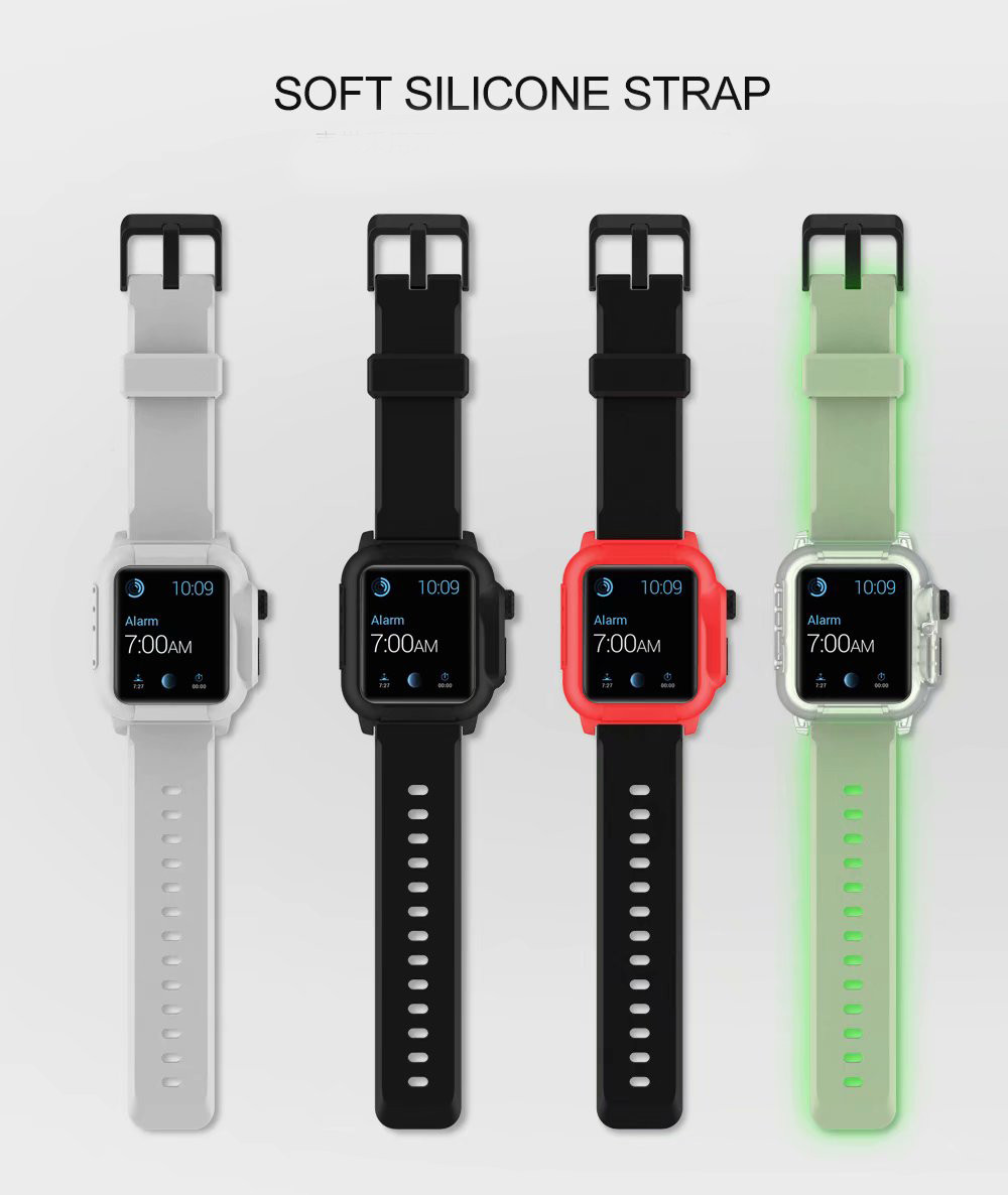 Silicone Sport Band Strap +Case for Apple Watch Series 6 5 4 3 2 SE 40/44mm 42mm