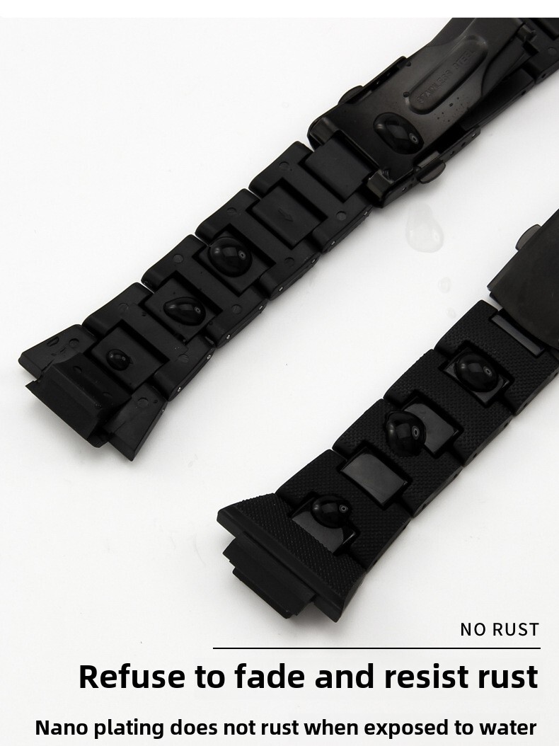 For Casio DW5600/5610/GW-B5600 GA-2100 Quality Plastic Steel Watch Band Strap