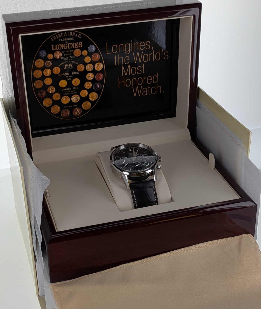Longines Master Chronograph Auto L2.749.4 Black Dial 40mm Full Set