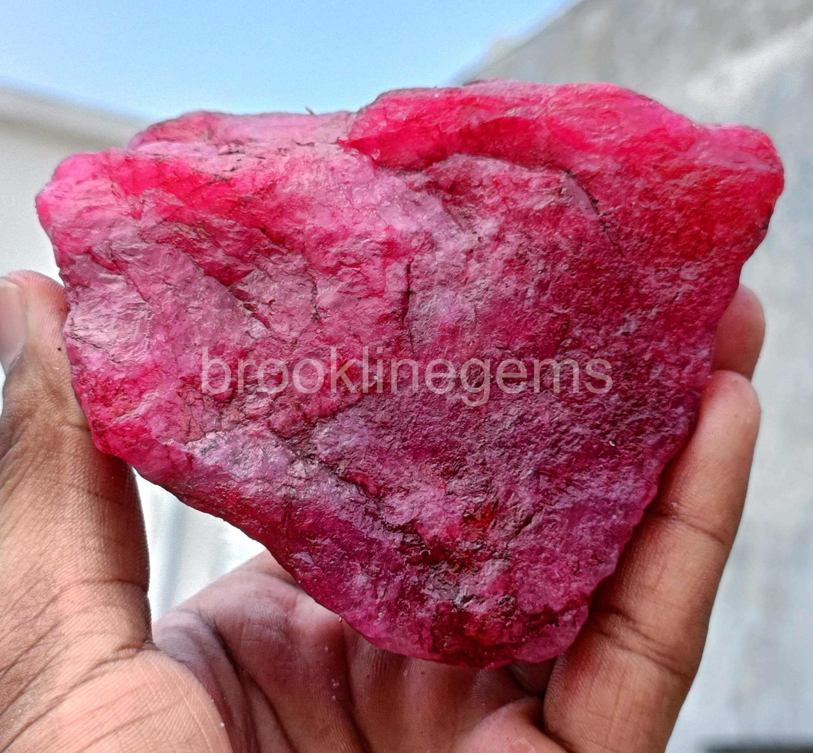 1000.0 Ct Natural Blood Red Ruby Dyed Rough Certified Loose Gemstone 6AGB