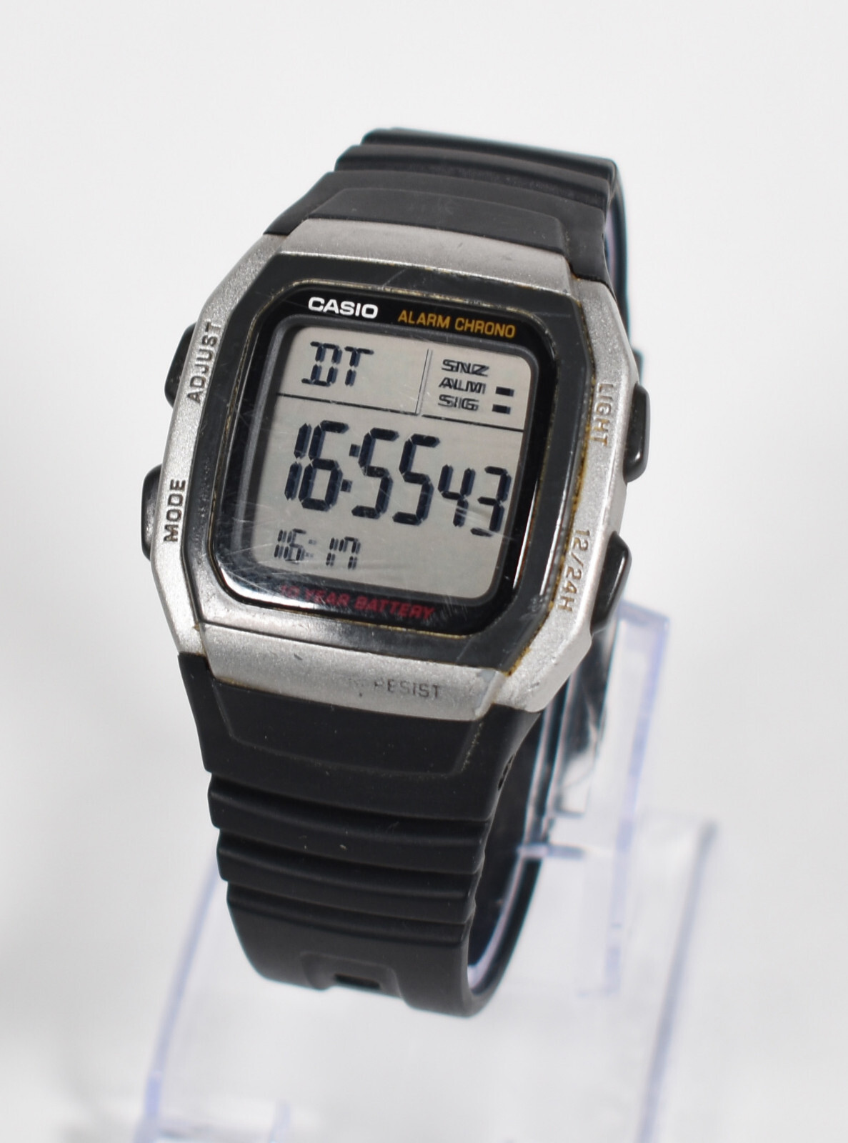 Casio Vintage Men’s Watch Digital Day Date Backlight W-96H 36mm #A044