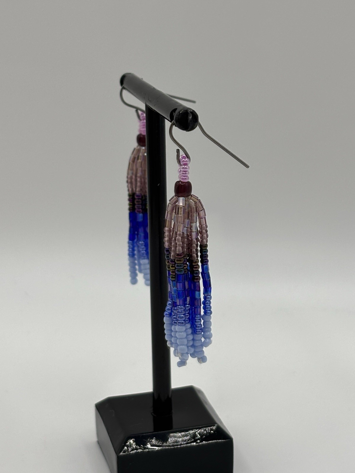 Andrew Stone HIMALAYAN GEMS Sead Bead 40” Necklace & Earring Set Nepal