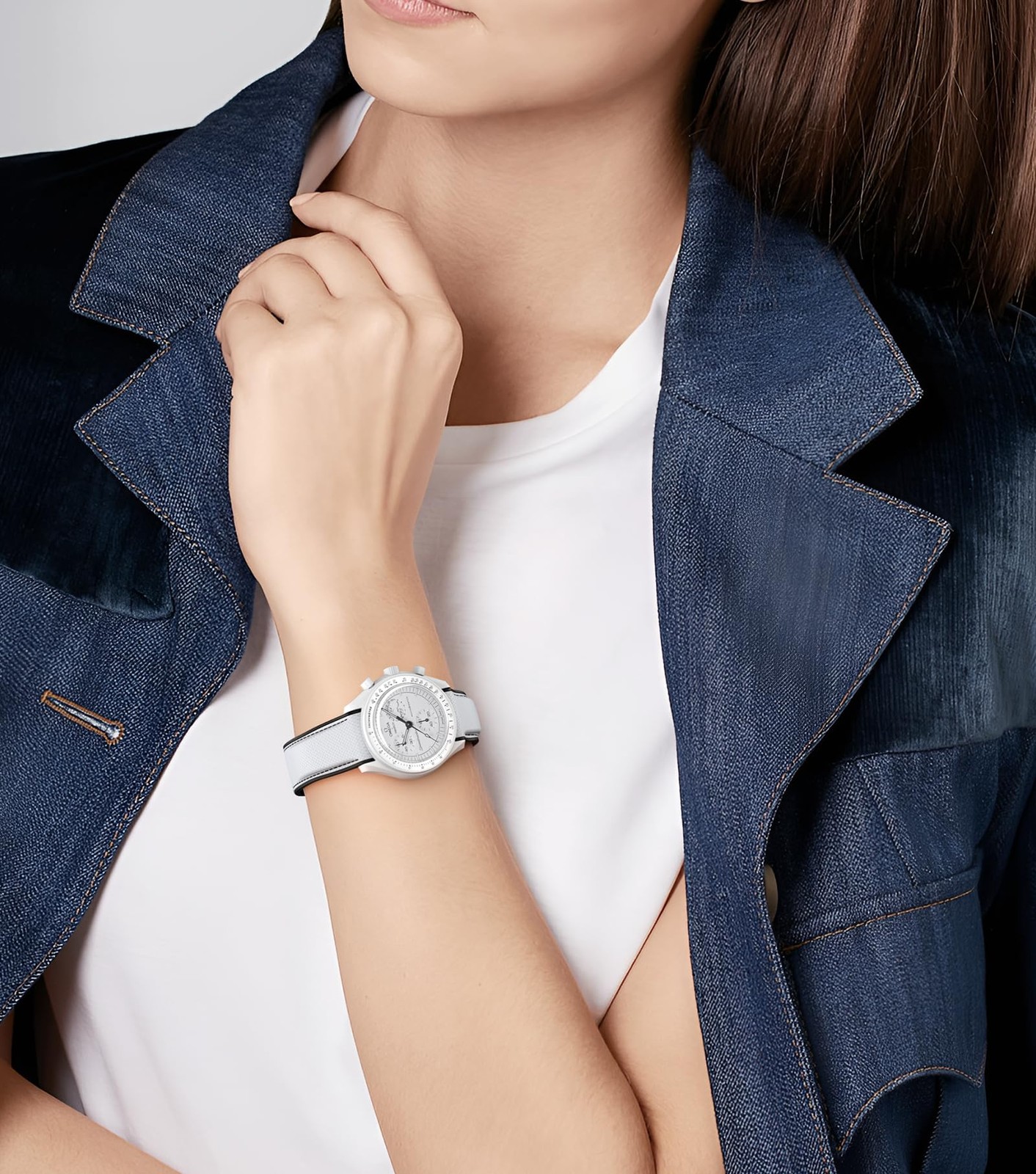 Omega Swatch MoonSwatch Watch 20mm Strap, Folding Buckle, Color Collision Ban…