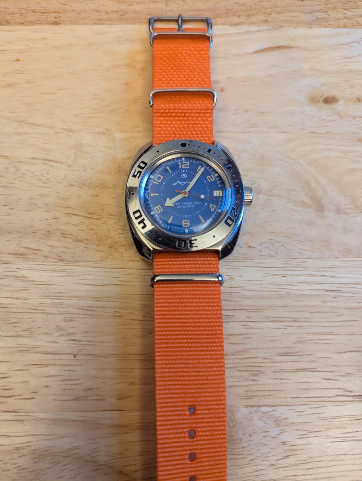 Vostok Amphibia 710007 Watch Diver Mechanical Automatic USA Seller
