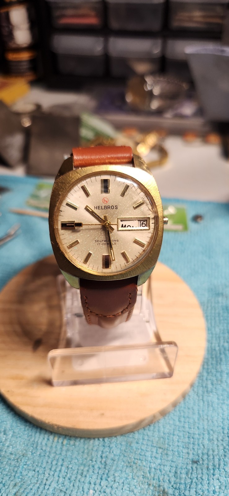 vintage helbros selfwinding 17 jewels 34mm