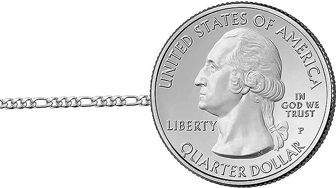 2MM Solid 925 Sterling Silver Italian DIAMOND CUT Figaro Anklet Chain 9″ or 10″