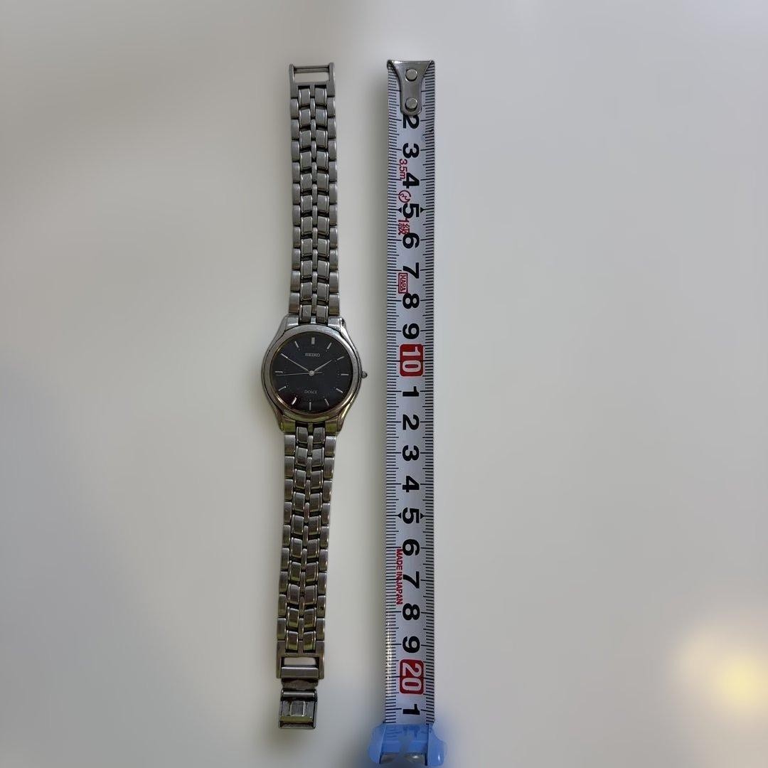 SEIKO DOLCE 8J41-6030 Quartz Stainless Steel Case Thin Mens Watch 34mm 1989