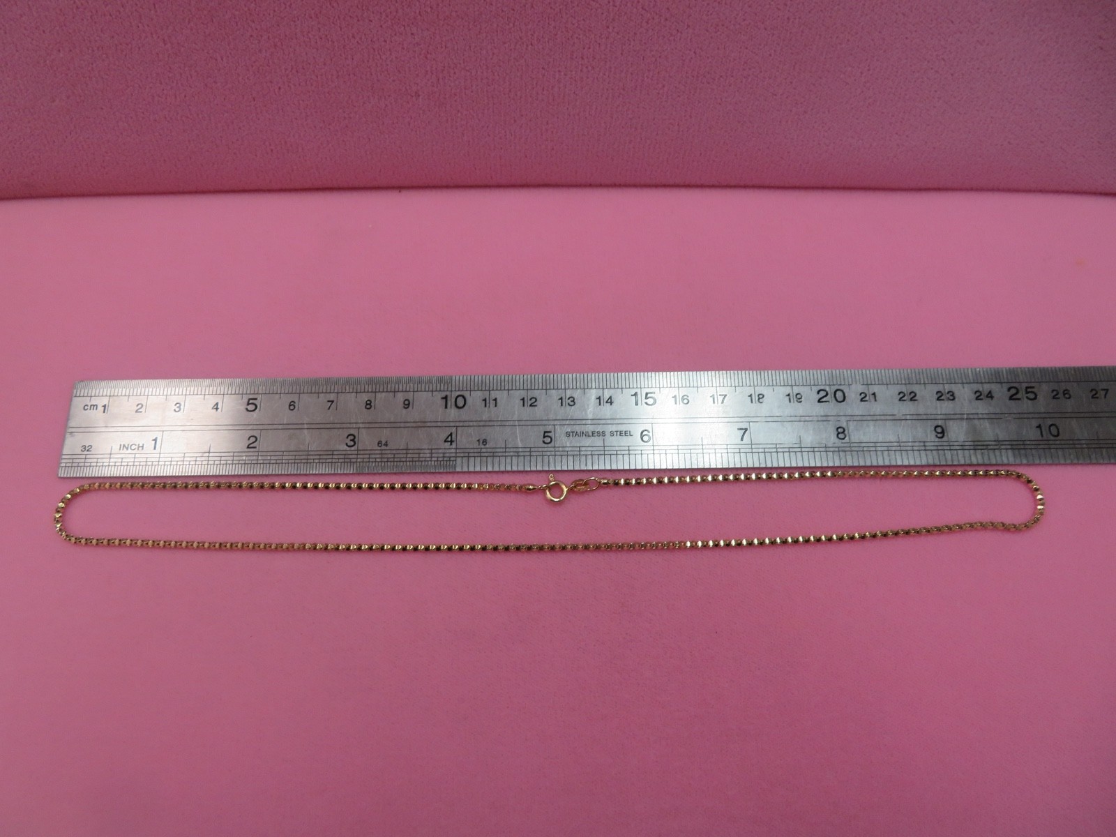 Italy HWC 20″ 14K Venetian Link Chain Necklace w/ Spring Clasp 4.69 Grams
