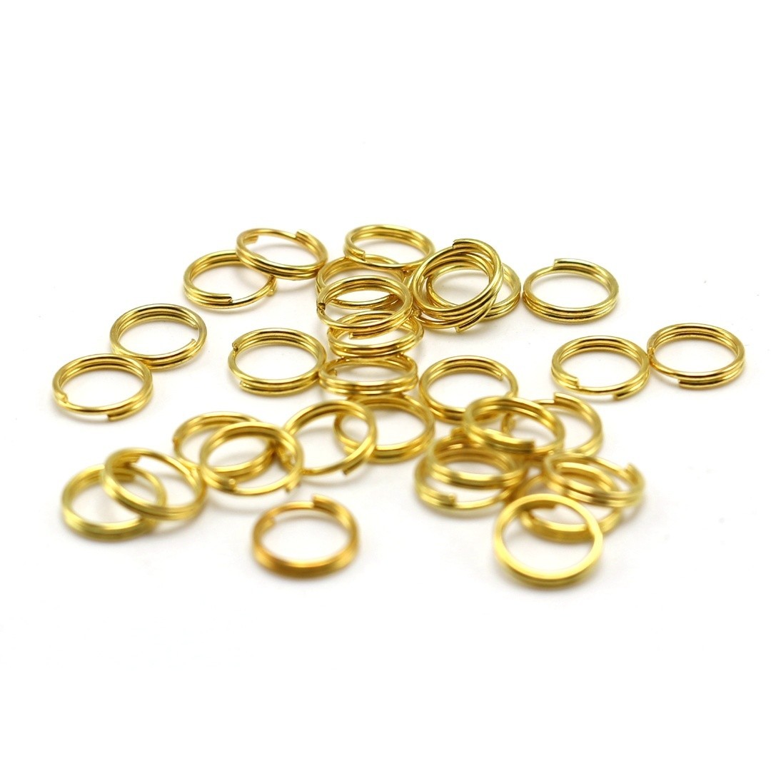 500 Golden Double Loop Split Open Jump Rings 8mm Connector Craft Ker Ring