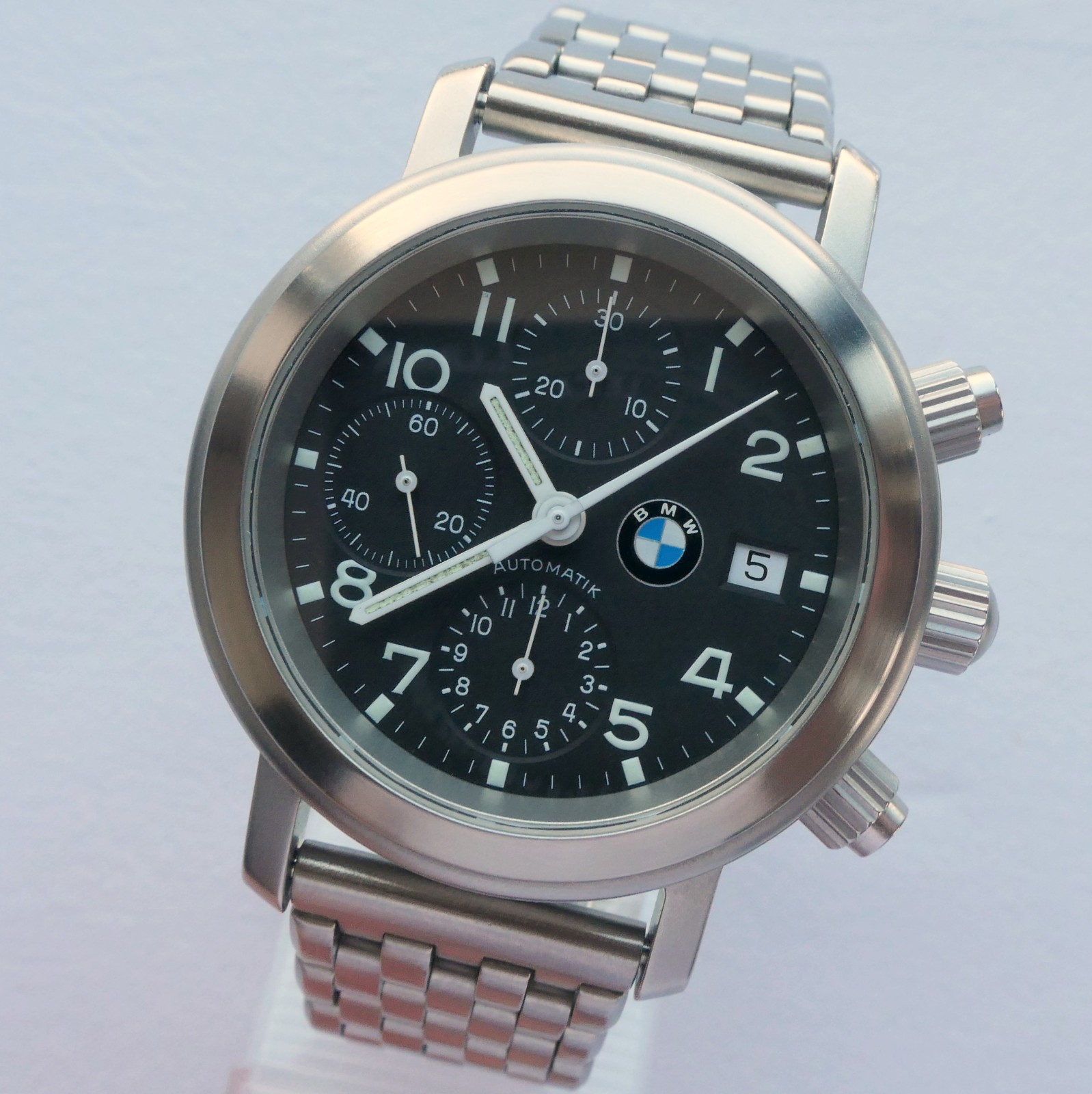 BMW Classic Driver Sport Car Accessory Automatic Valjoux 7750 Chronograph Watch