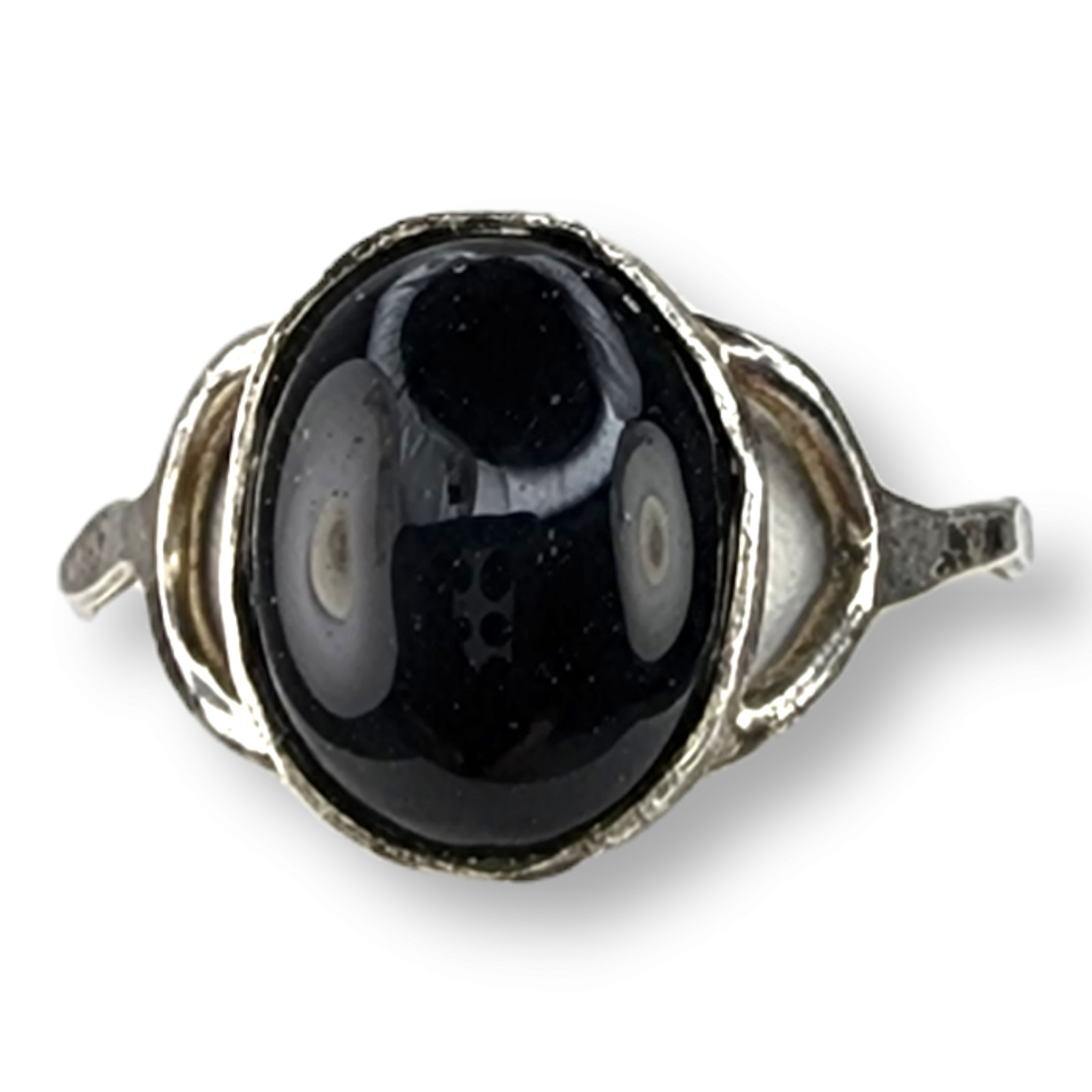 Vintage Southwestern Sterling Silver 925 Black Onyx Ring Size 5.5