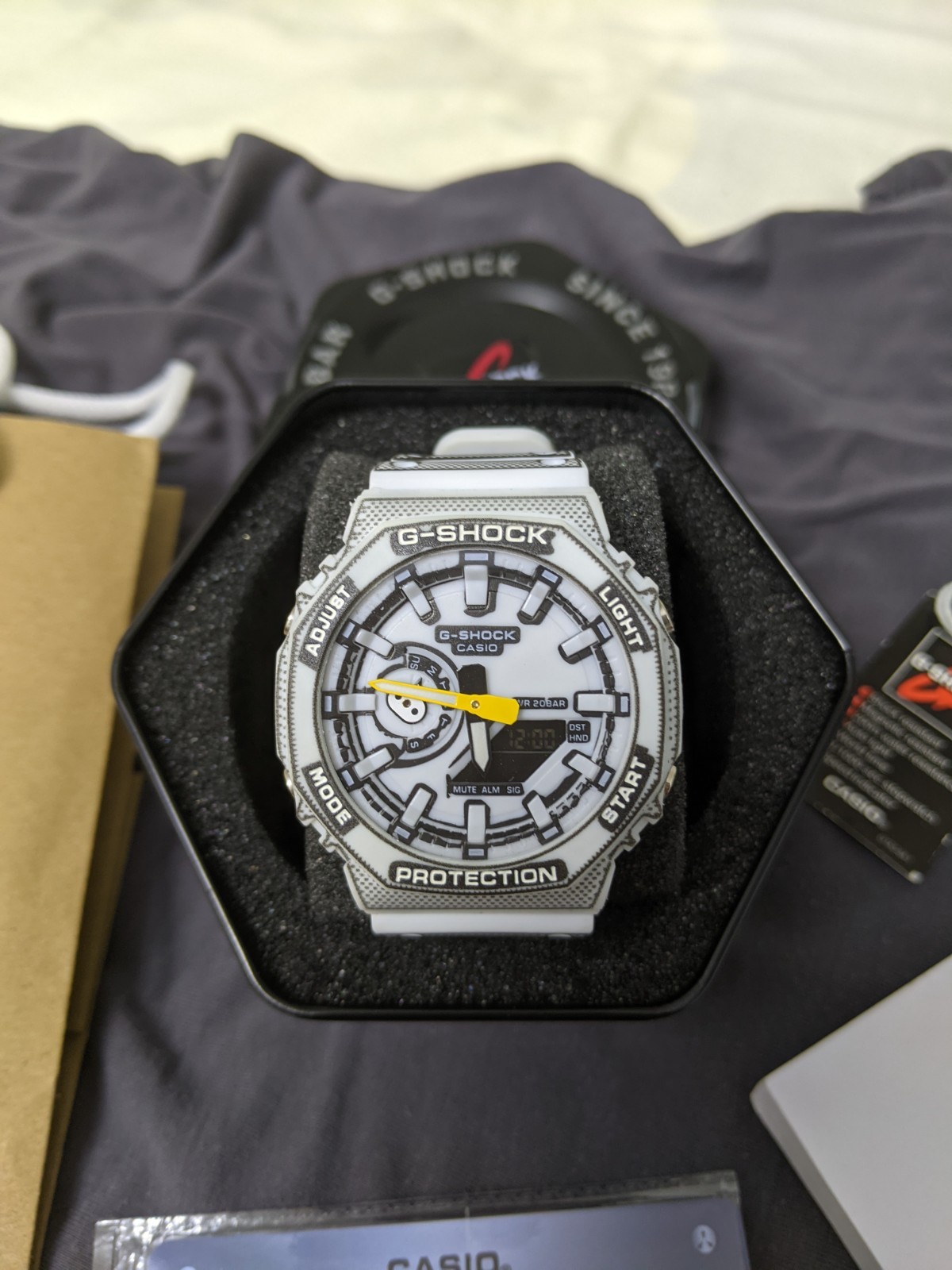 Casio G-Shock GA-2100 White Analog Digital Men’s Watch 20BAR Shock Resistant