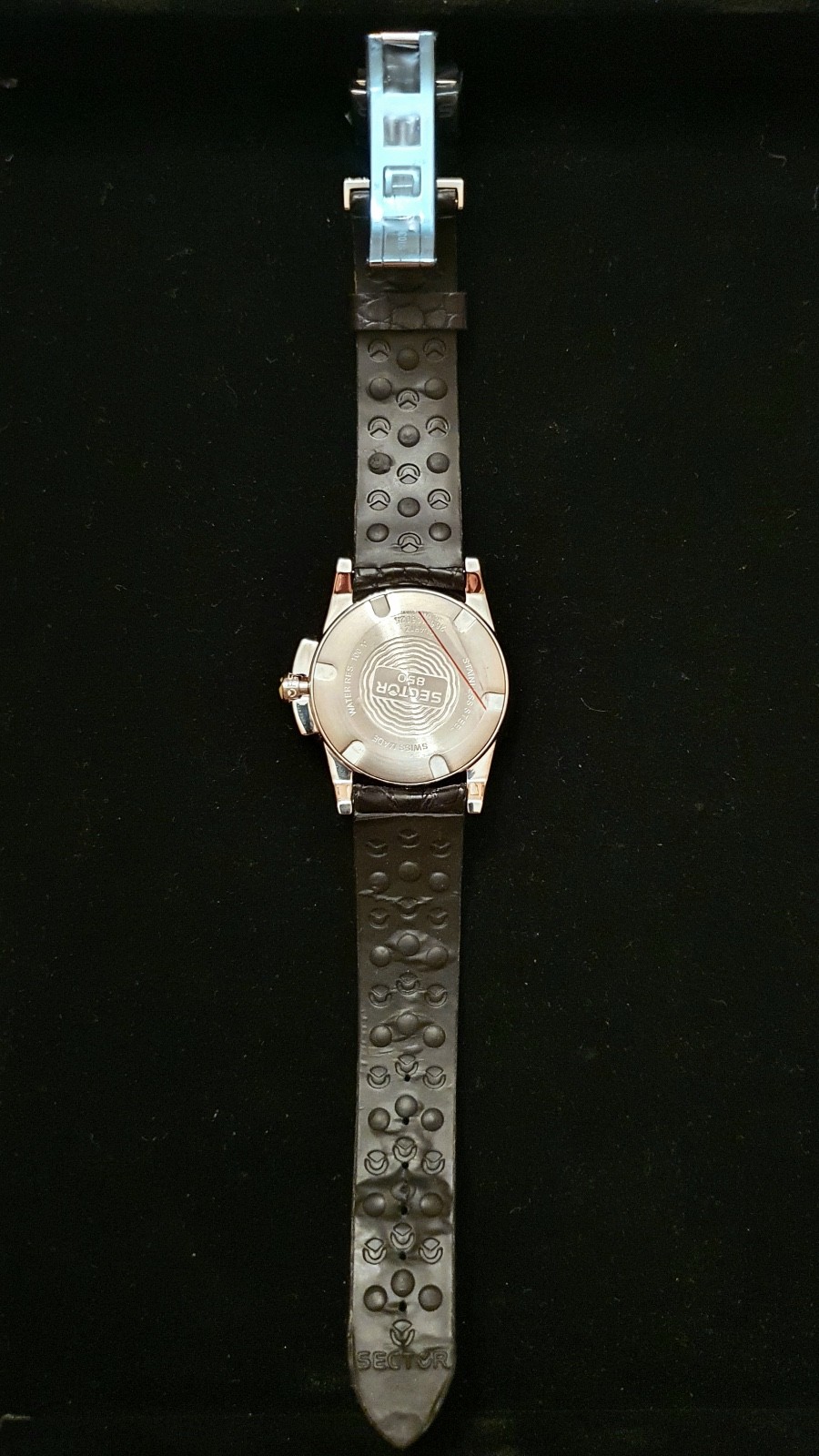 New Sector 850 Moon Face Steel Leather 100Mt Swiss Made Watch