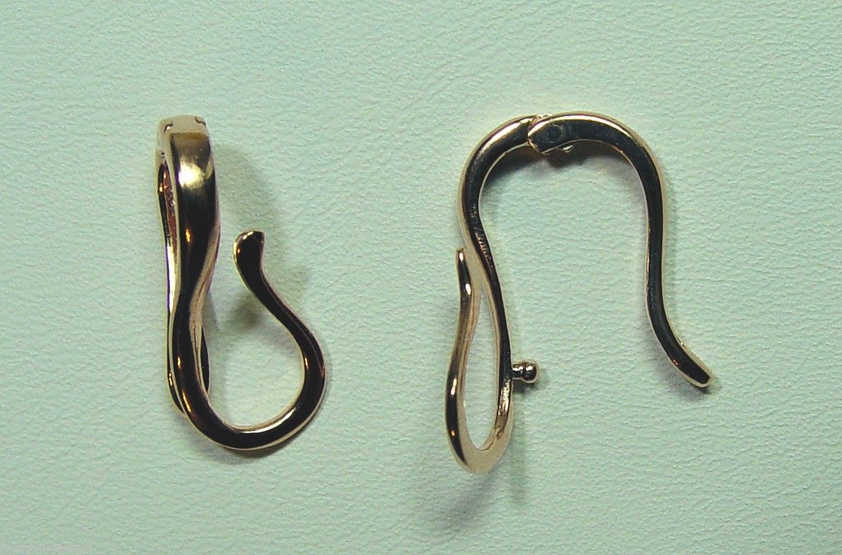 8x15mm INTERCHANGEABLE Pendant Hanger SLIDE Pearl Enhancer SILVER, ROSE or YG