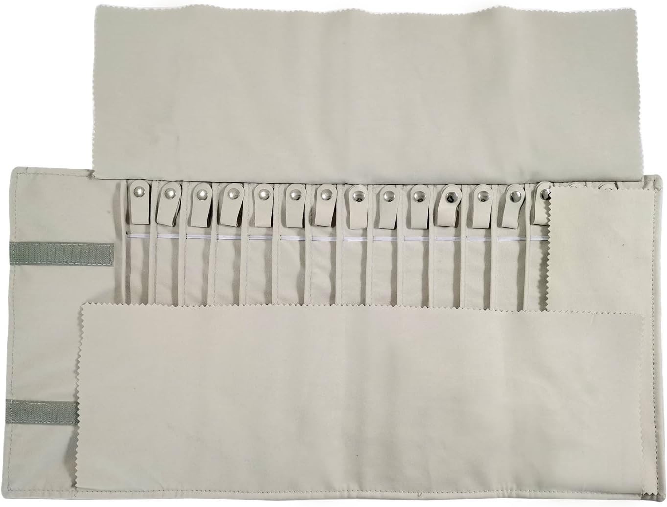 Portable Jewelry Roll Untangled Secure Necklace Travel Storage Bag Displays H…