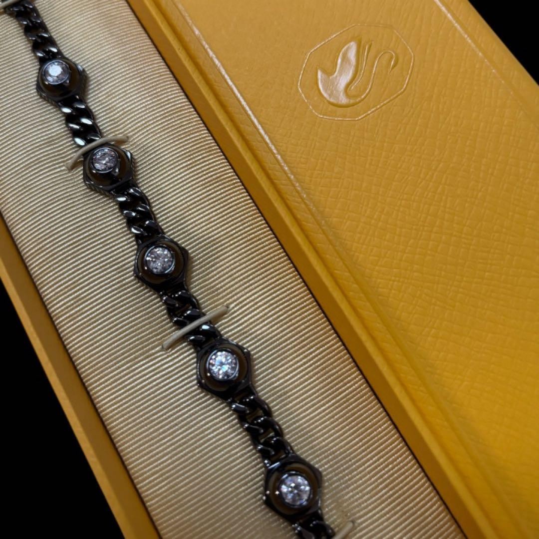 Swarovski Numina Bracelet Black Clear Zirconia Jewelry Used