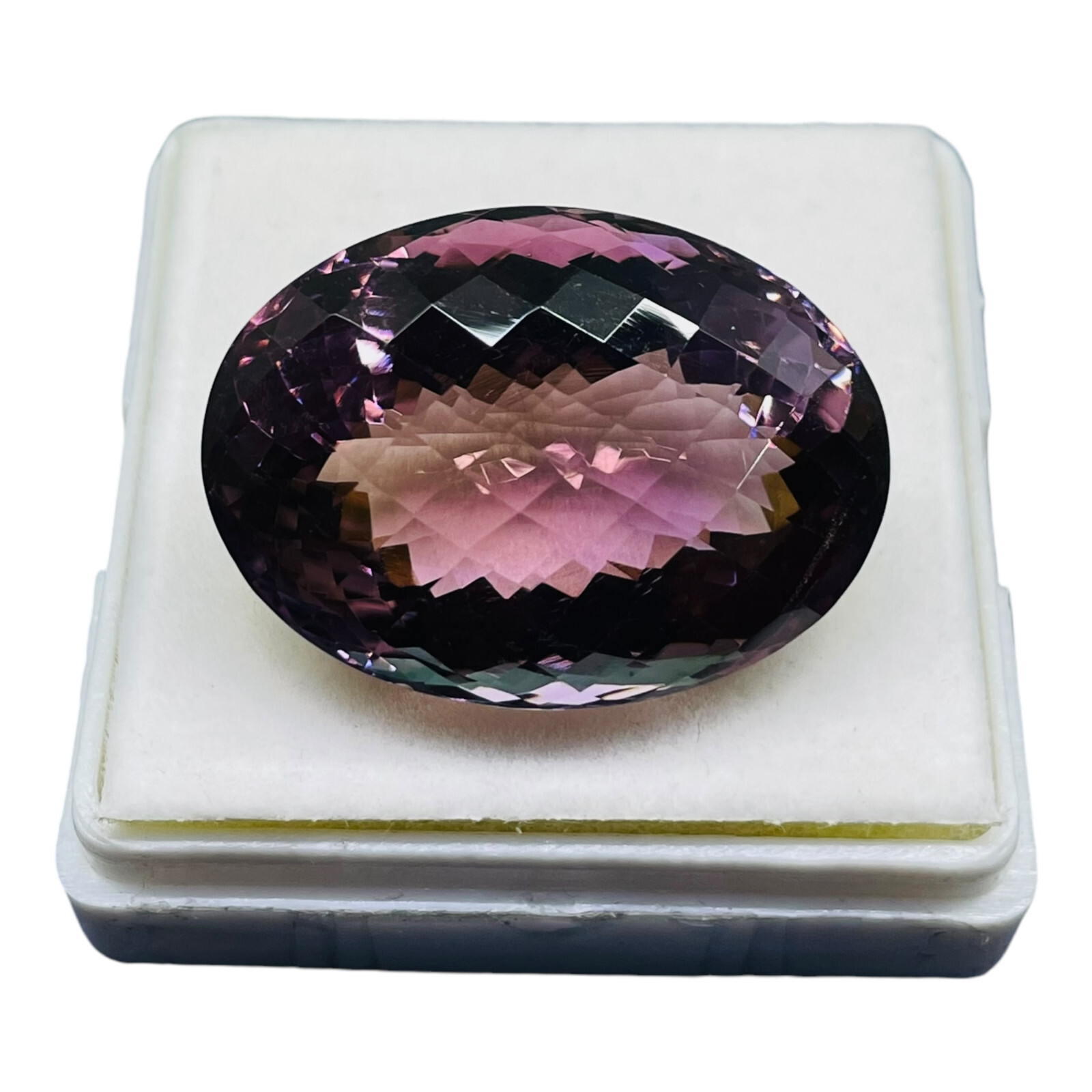 VVS 48 Cts Natural Amethyst 28.5×20.5mm Oval Cut Huge Pendant Size Gemstone