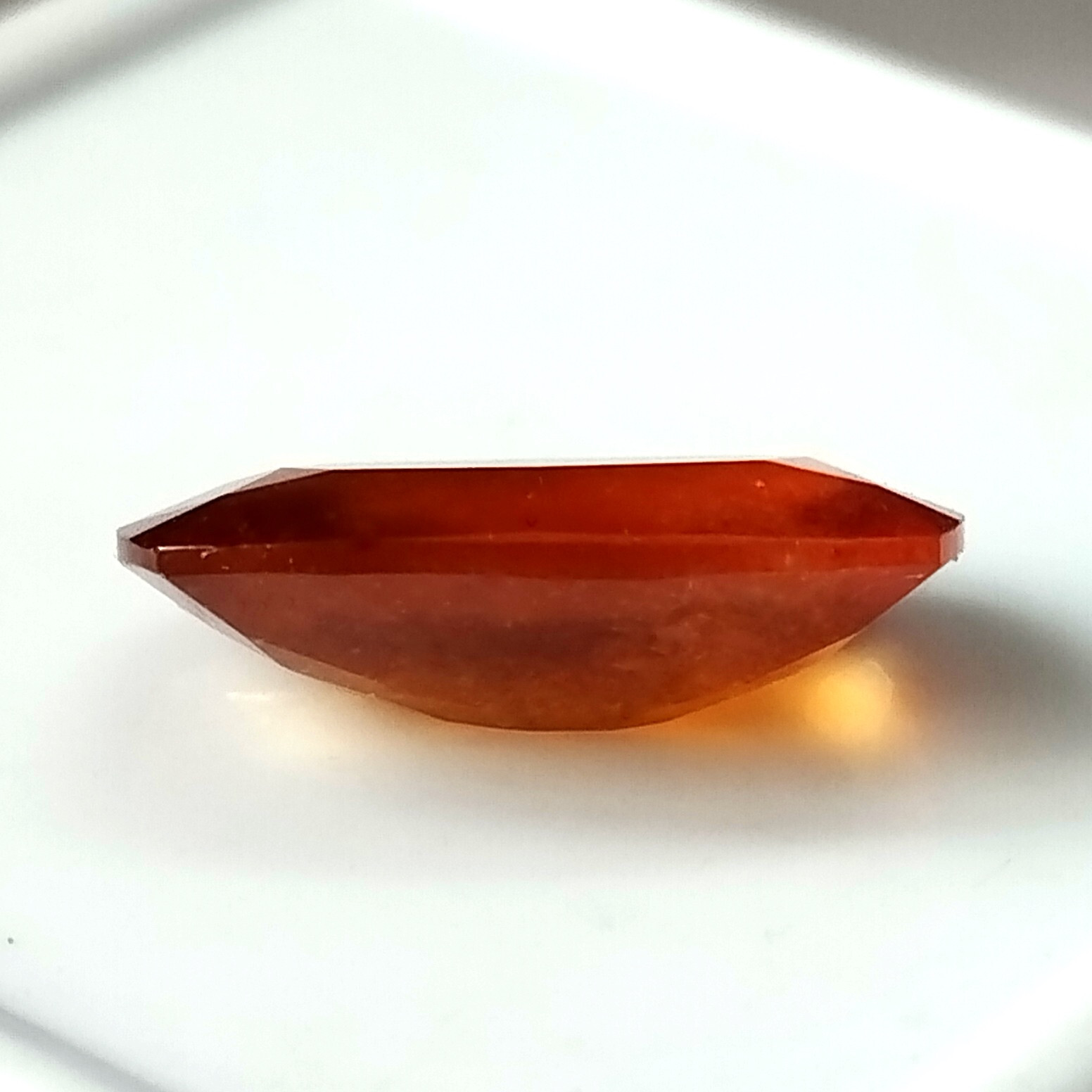 Rare Hessonite Garnet Orange Color Long Cushion Cut Natural Gemstone 4.70 Carat