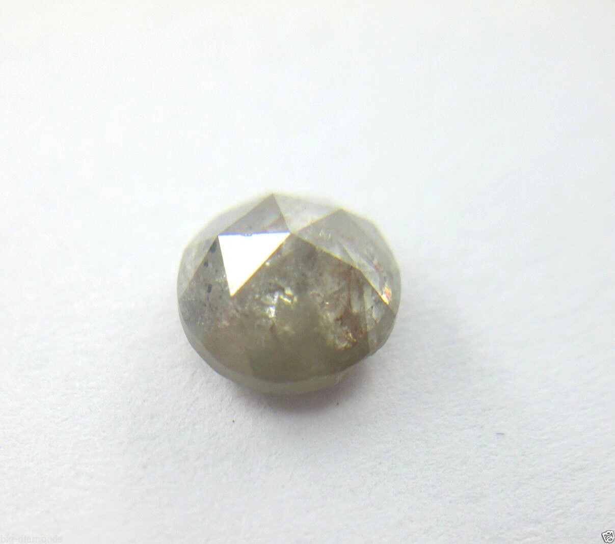 2.57cts Rose Cut Diamond Natural Real Round Shape Gray Color 7.71-7.85×5.03 MM