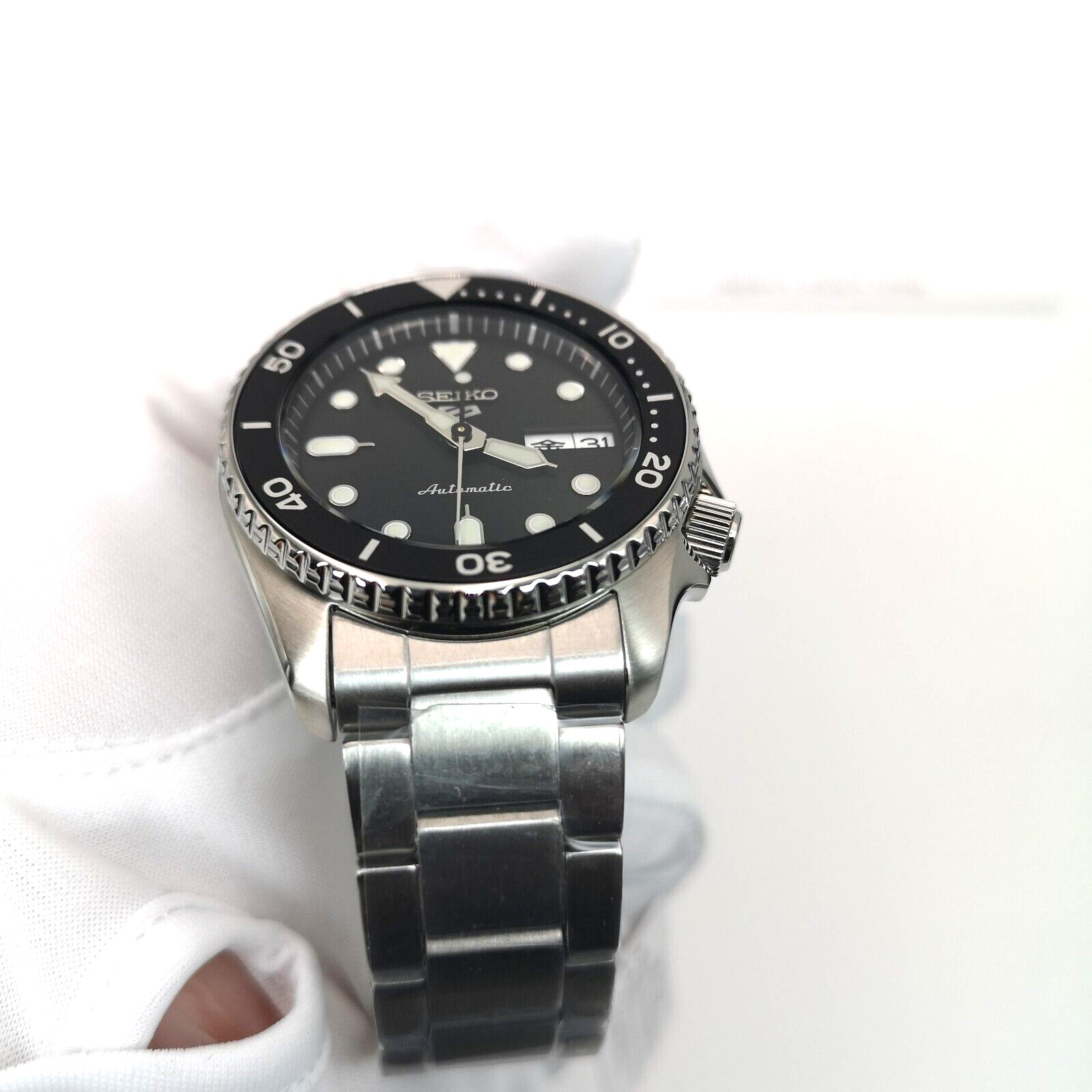 SEIKO 5 Sports SBSA225 Black Automatic Mechanical Diver Men’s Watch New in Box