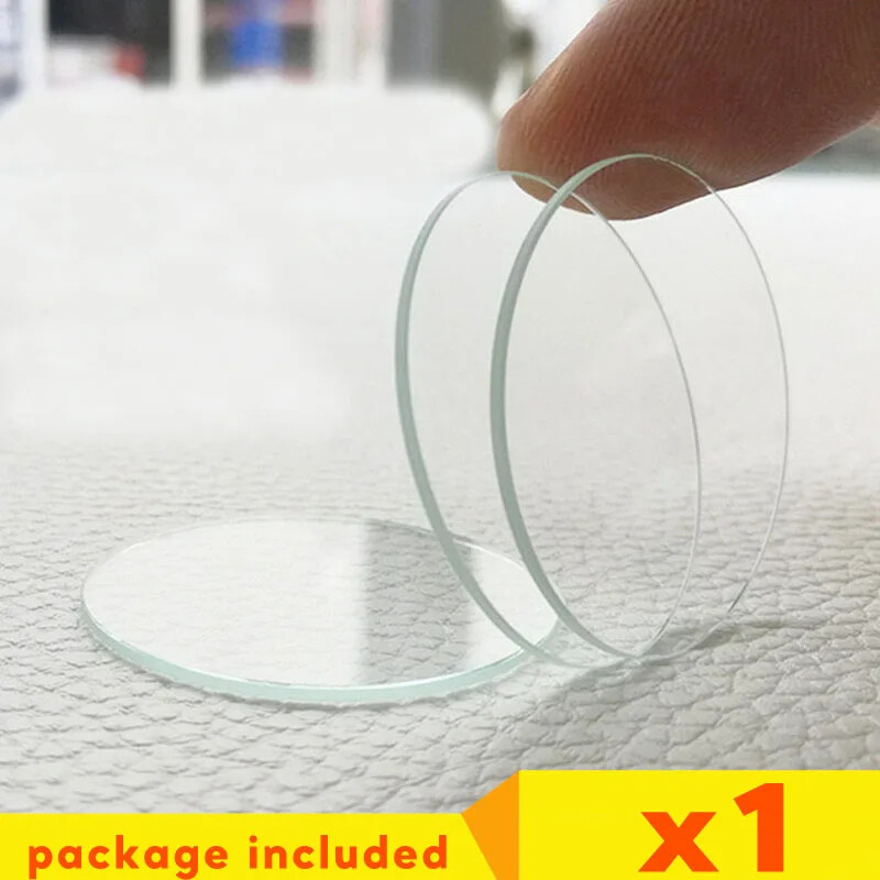 1.5mm Sapphire Crystal 18mm-45mm Flat Round Mechanical Quartz Watch Glass Parts
