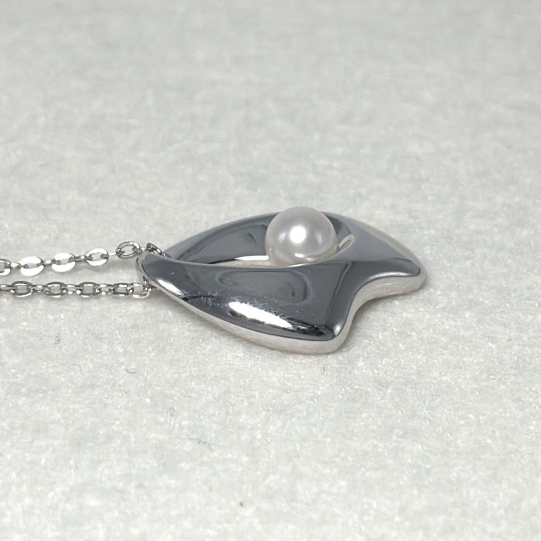 MIKIMOTO Necklace Pearl SILVER Mark 5.4mm Luster