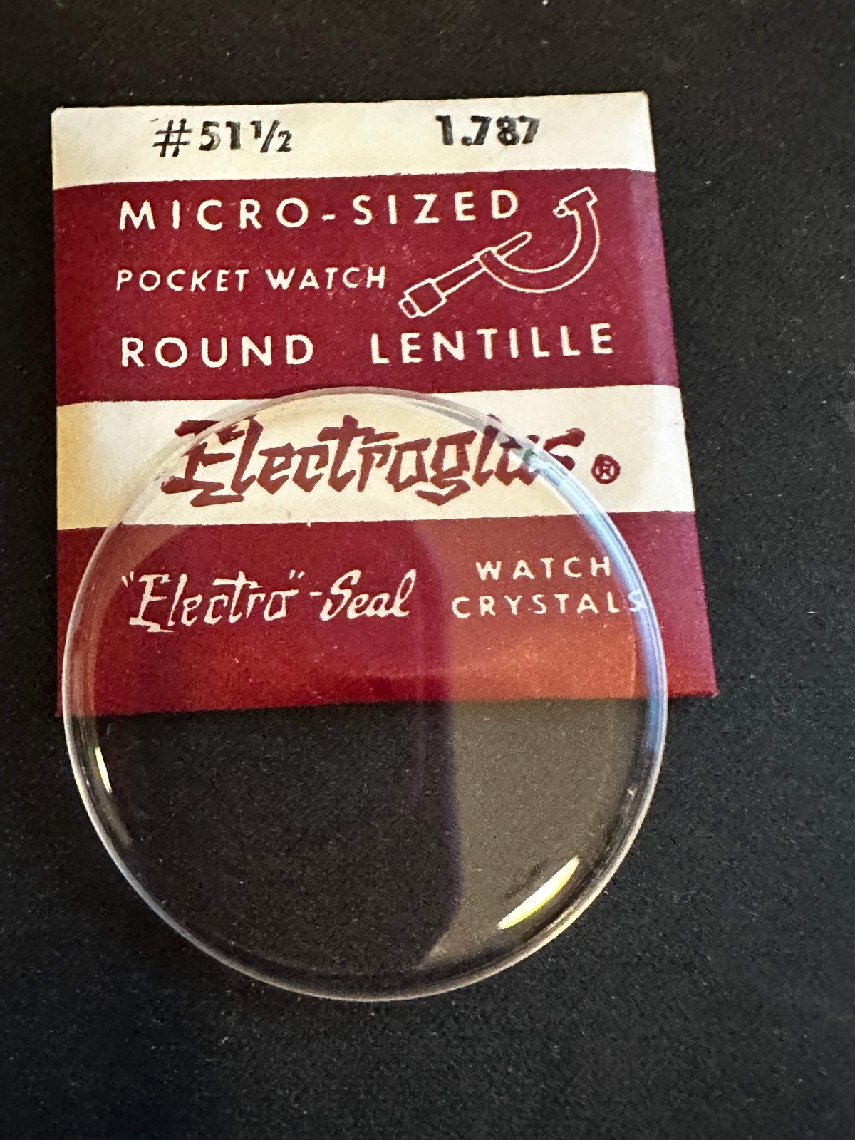 Electro-Seal ES-51½ Pocket Watch Crystal 45.4mm (1.787“) – New