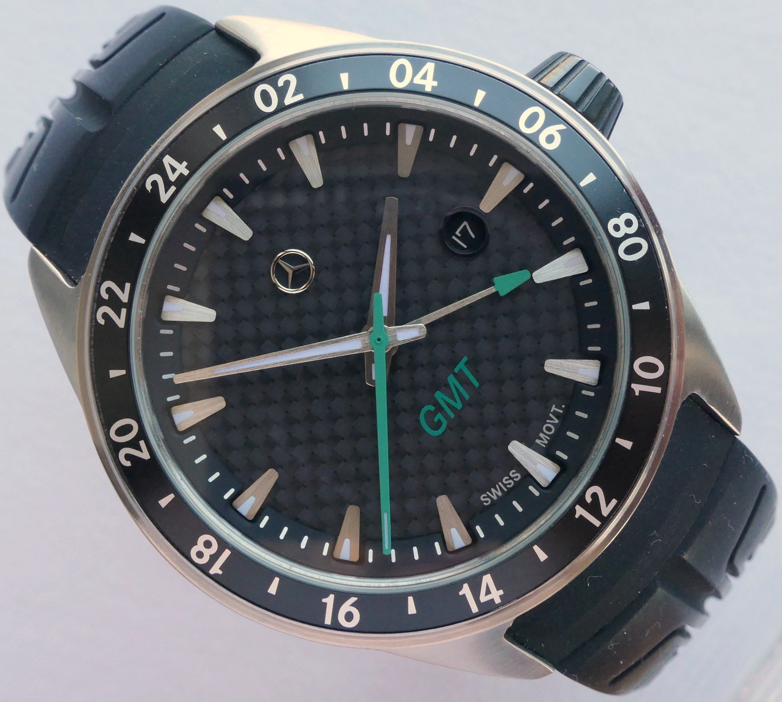 Mercedes Benz AMG DTM Petronas Motorsport Carbon Racing Car Accessory GMT Watch