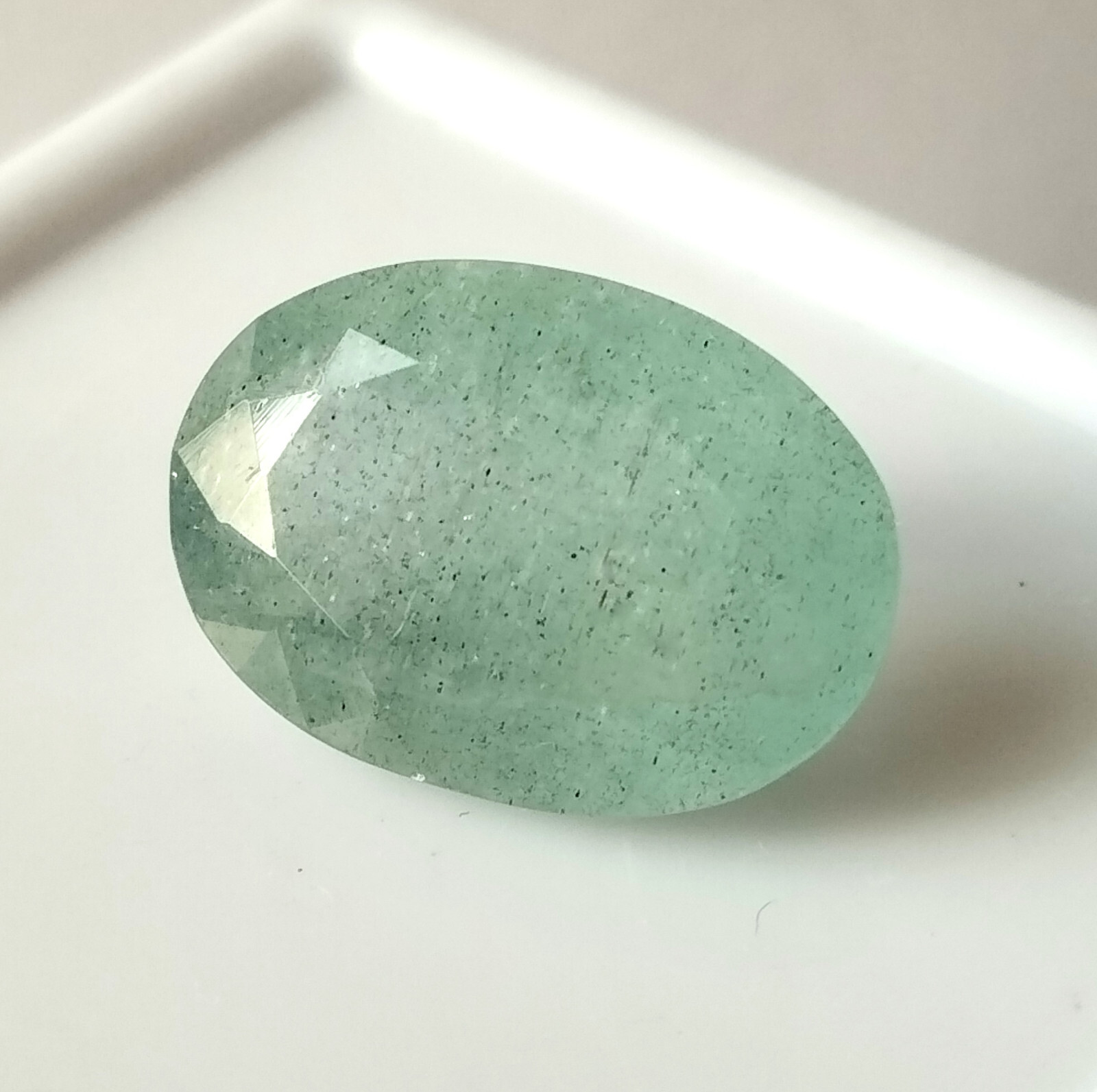 Untreated Aquamarine Faceted Oval 7.25 Carat 15.7X10.9 mm Natural Loose Gemstone