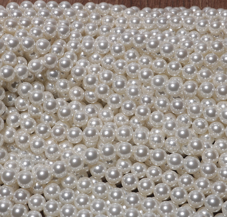 3-12mm Round White Sea Shell Pearl Loose Beads for Jewelry Making DIY Strands