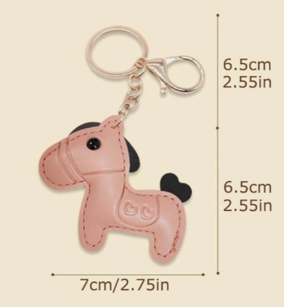 Puffed Horse Pull Charm/Key Ring For Zippers, Purses, Luggage, Schoolbag