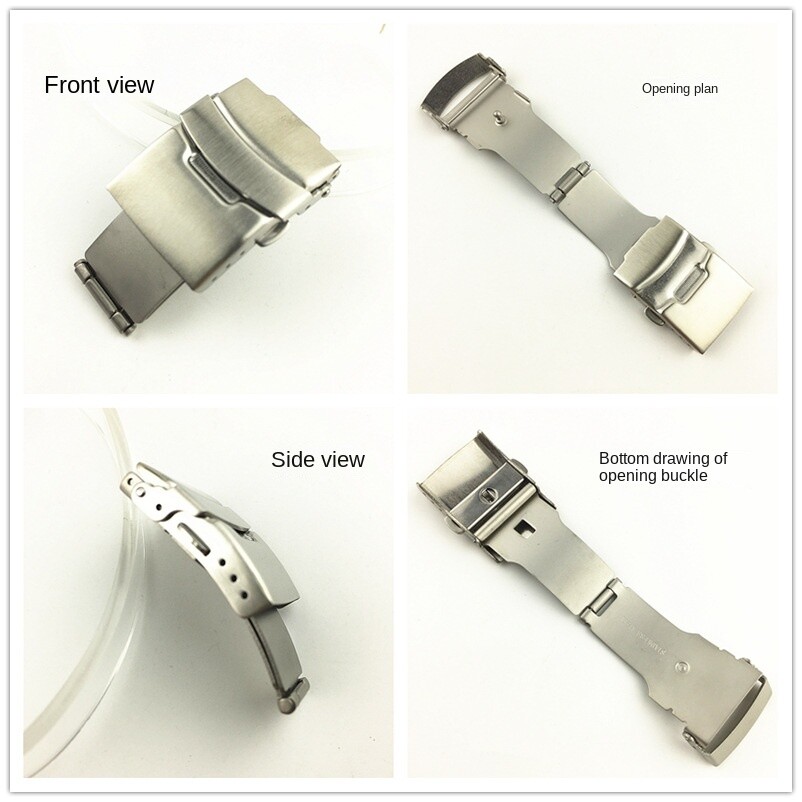 For Seiko Premium Stainless Steel Watch Buckle Folding Clasp 16 18 20 22 24 26mm