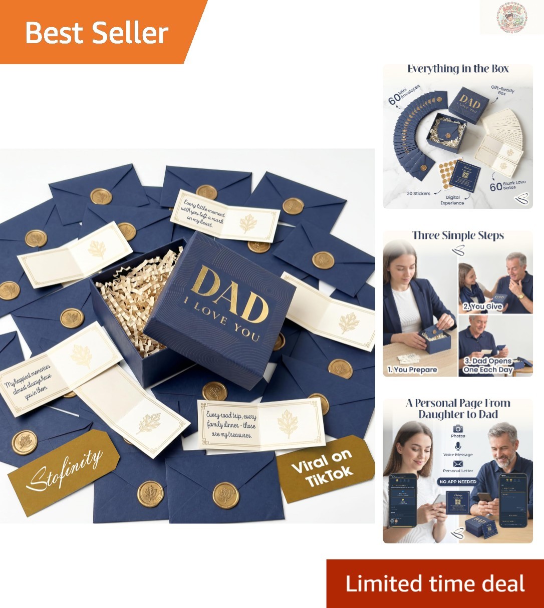 Emotional Father’s Day Gift: 60 Love Notes + Digital Surprise Experience