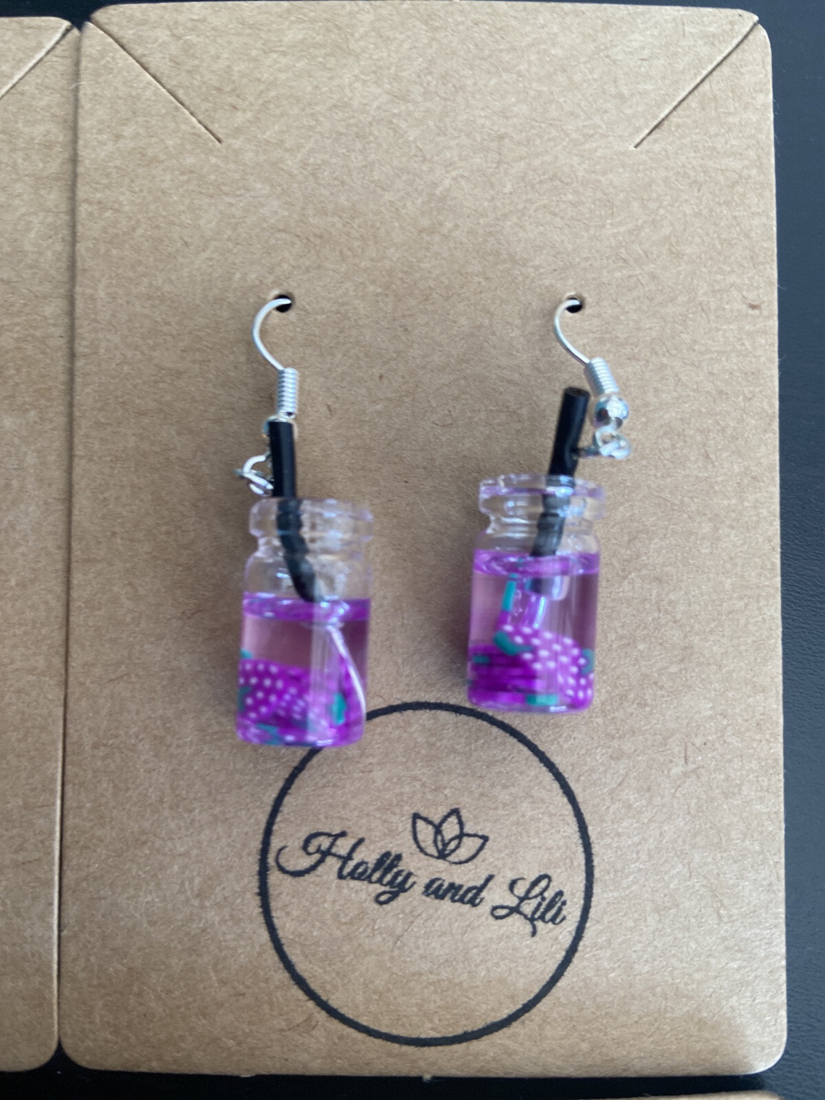 Fruit Water Boba Tea Bubble Tea Charm Novelty Earrings 12 Variations Available