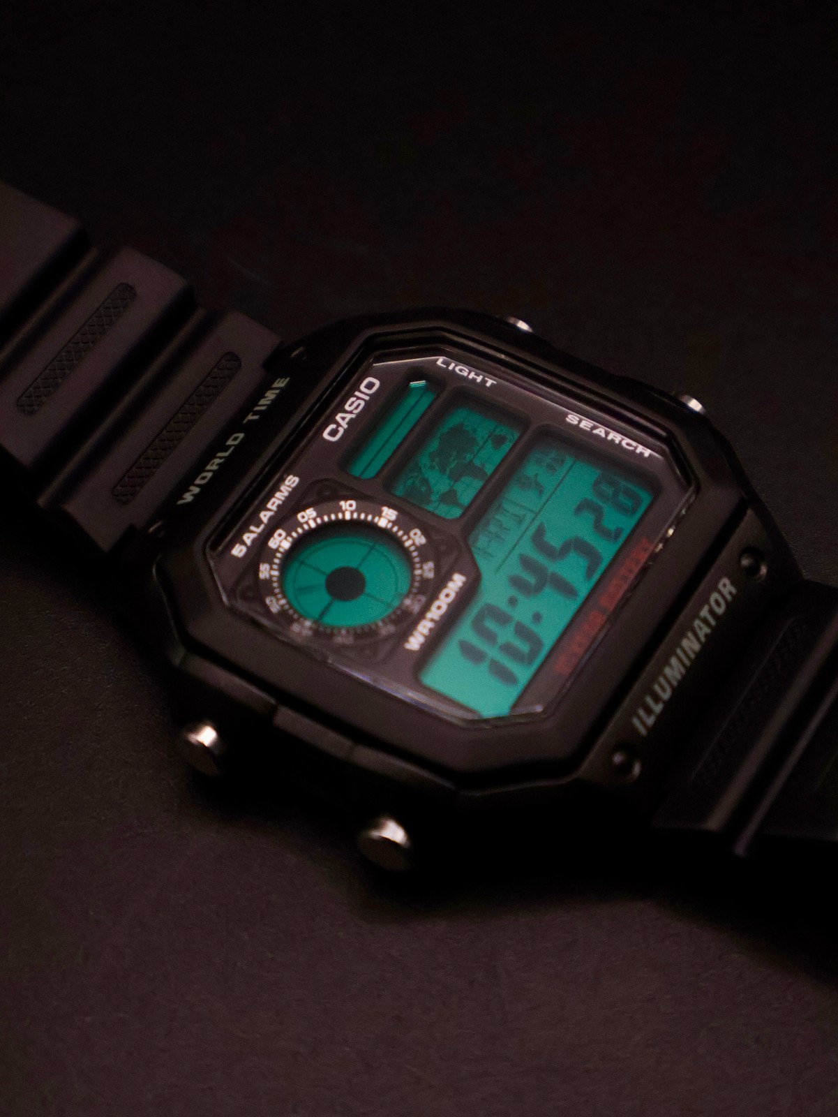 “Radar” | Casio World Time Illuminator | Royale | AE-1200WH | 🟢 | Custom | MOD