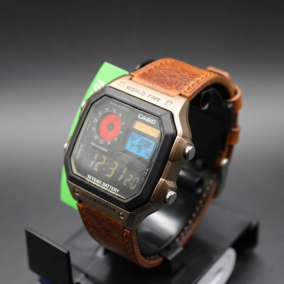 Bronze CASIO AE-1200WHD. Royale Watch Mod. Negative Display – Hydromod