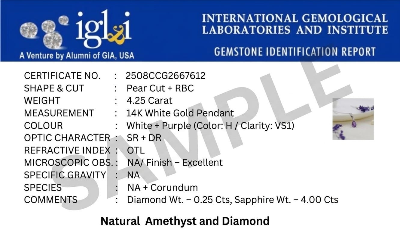 5.00 Ct Emerald Cut Natural Sapphire Diamond Beautiful Pendant 14K White Gold