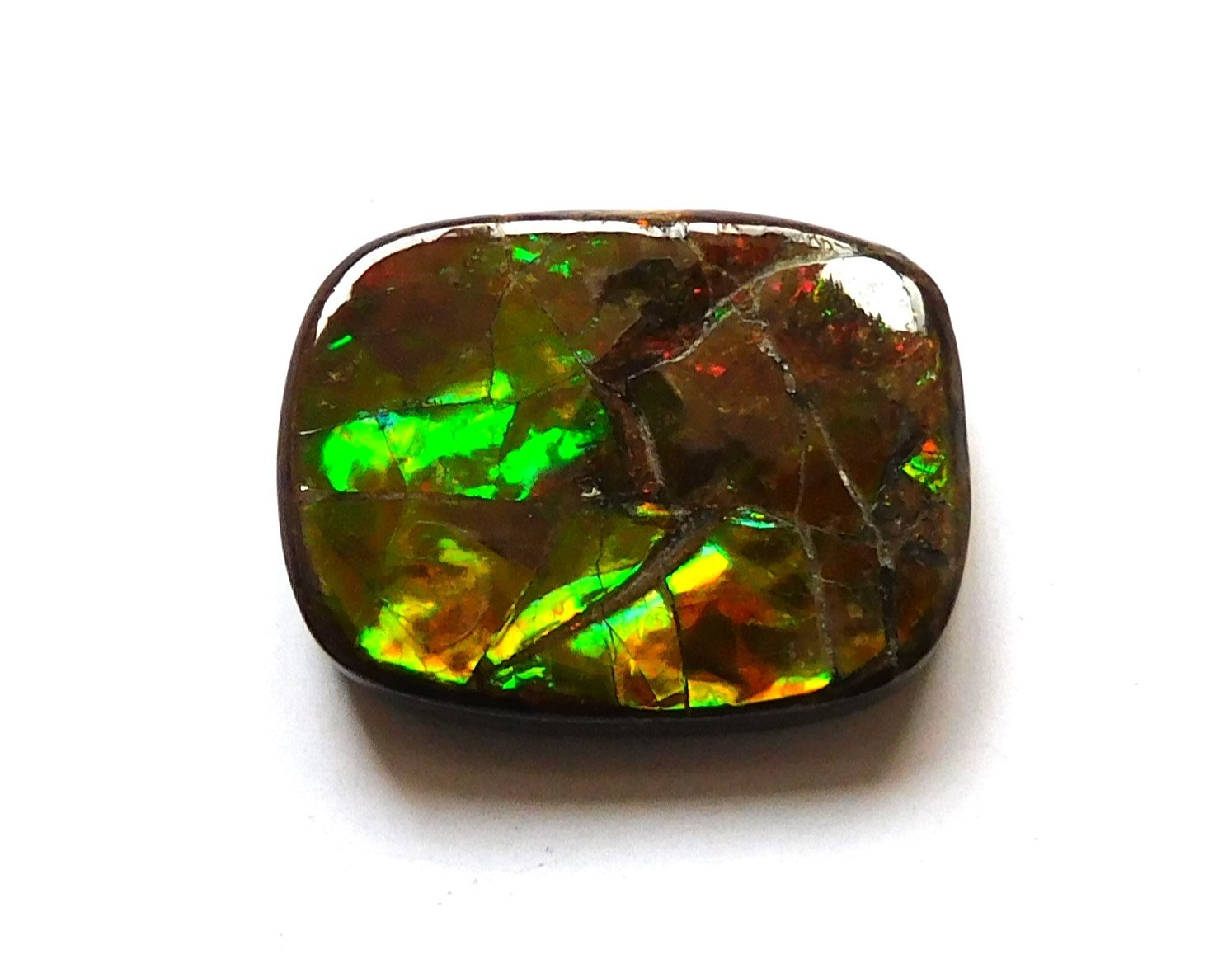 8.45 Ct Natural Canadian Ammolite Cabochon Loose Gemstone 16.8X12.9X4.4MM LU37