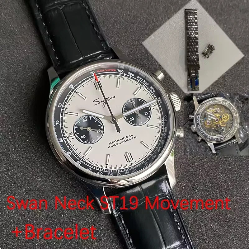 Sugess 1963 Panda LE ST1901 Swan Neck Sapphire Chronograph 40mm BNIB