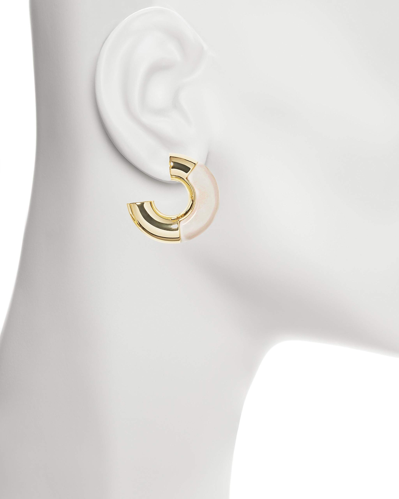 Vince Camuto 301358 Recon Post Hoops, gold/himalayan salt, small (VJ-404611)