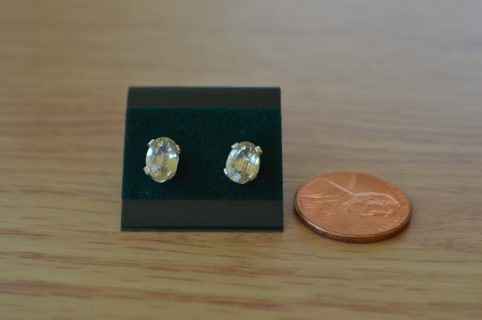 1.83ct Color Change Diaspore Solitaire Earrings ~ Fine Sterling Silver 7x5mm