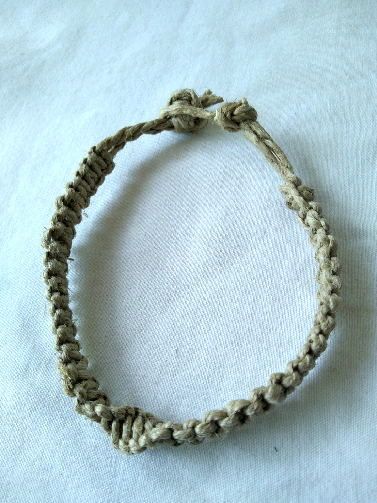 Anklet Natural Macrame Braided Hemp Adj Unisex 12″ Boho Chic US Seller New