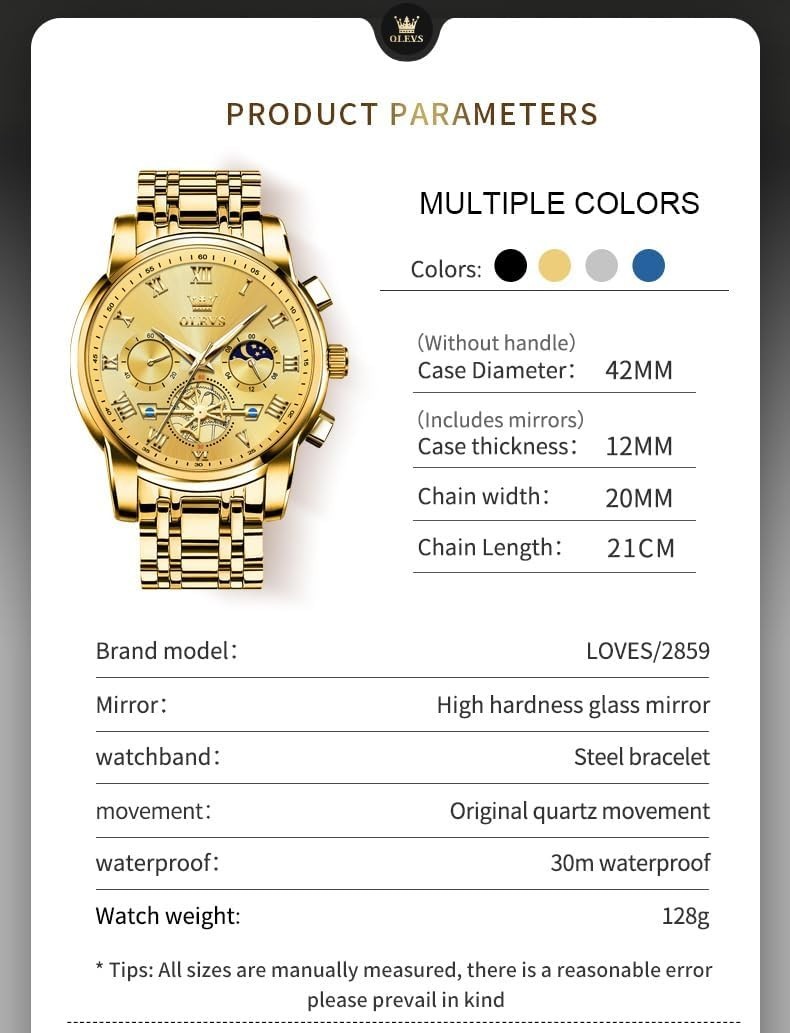 Classic Quartz Watch for Men – Stylish Stainless Steel with Luminous Feature