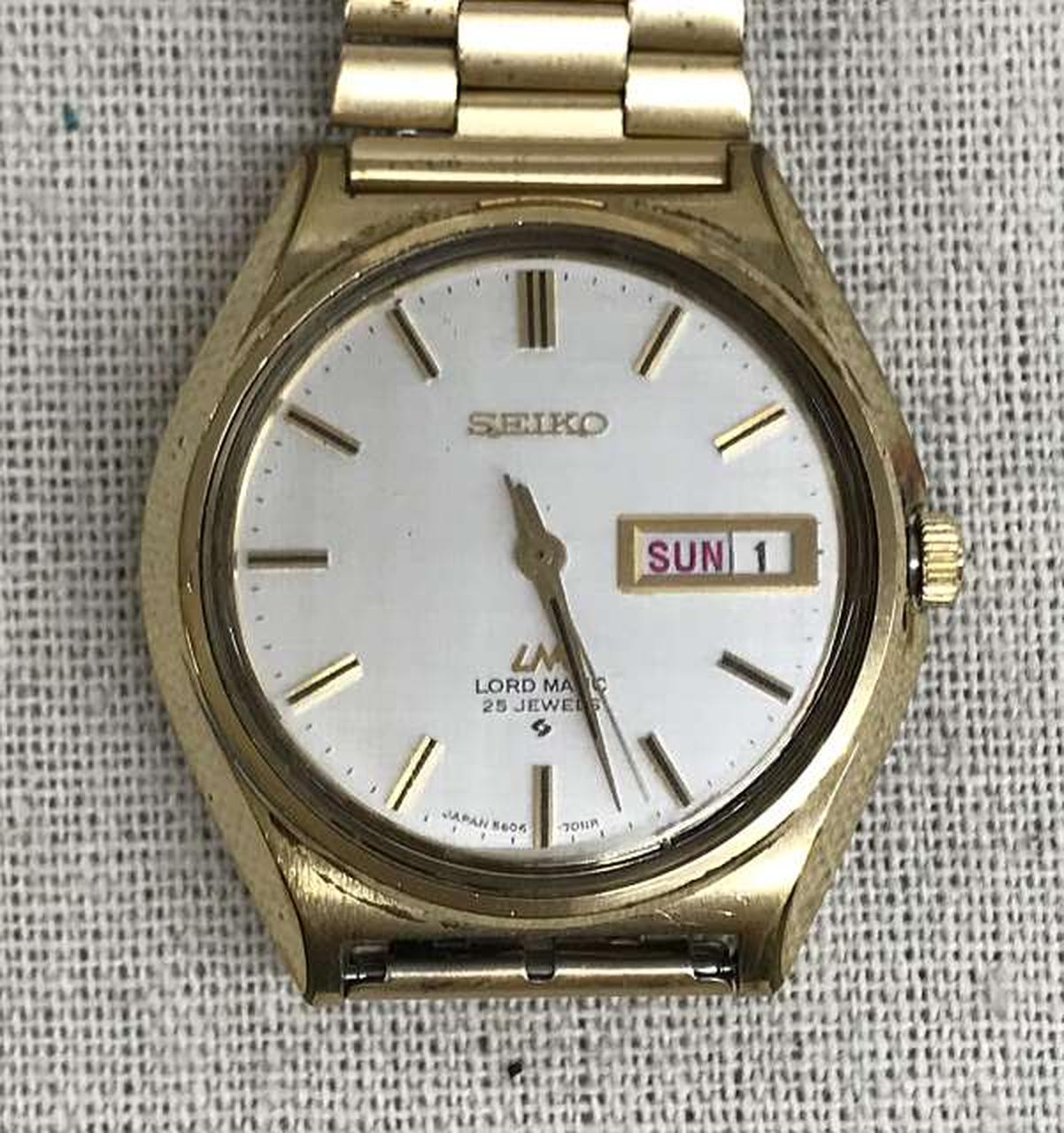 SEIKO 5606-7010 LORD MATIC Automatic Watch Wristwatch Works Men 8570