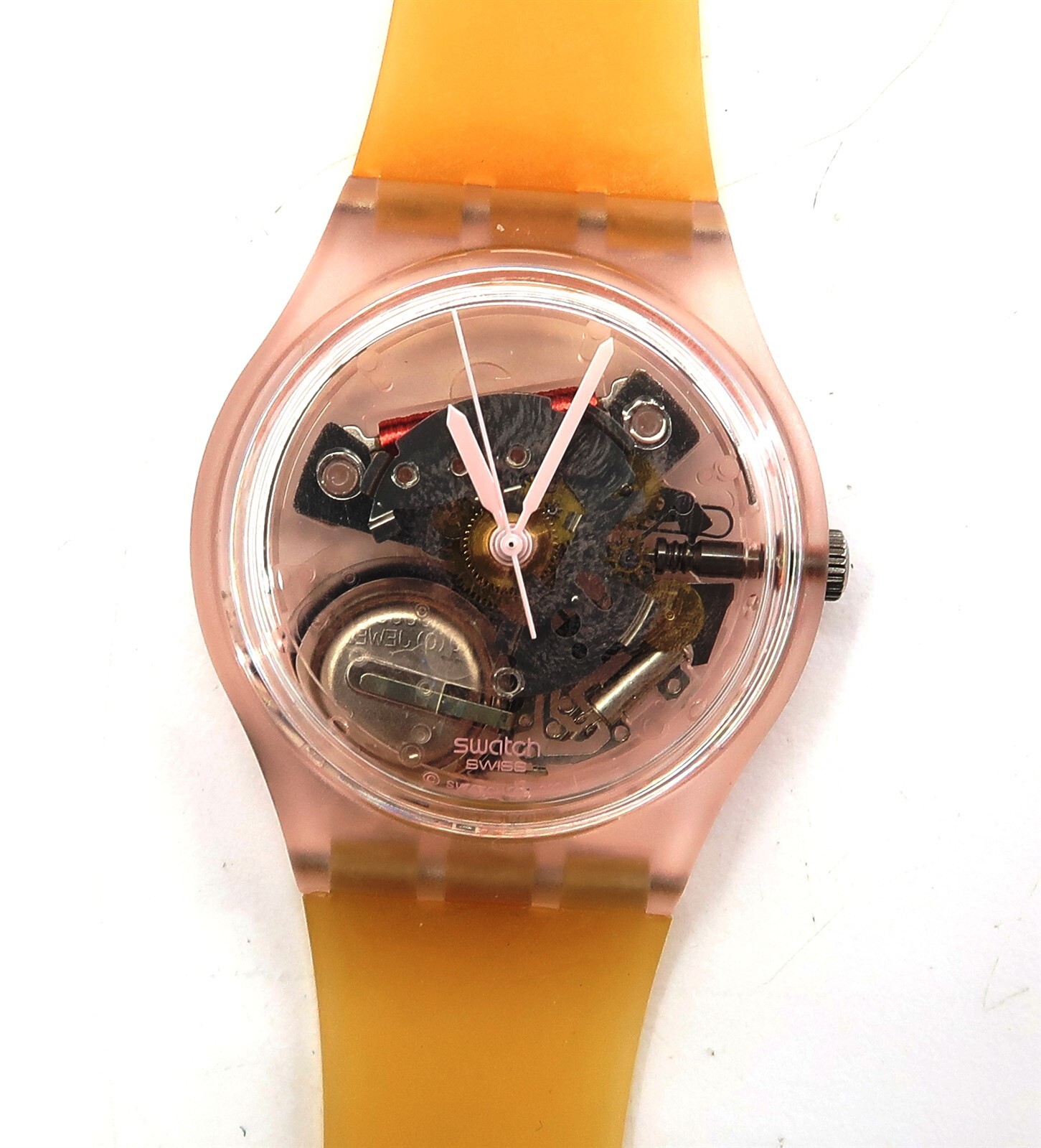 NEW Swatch Watch FLEUR SAUMON GP117P with Case and Papers 2001 Gents NOS