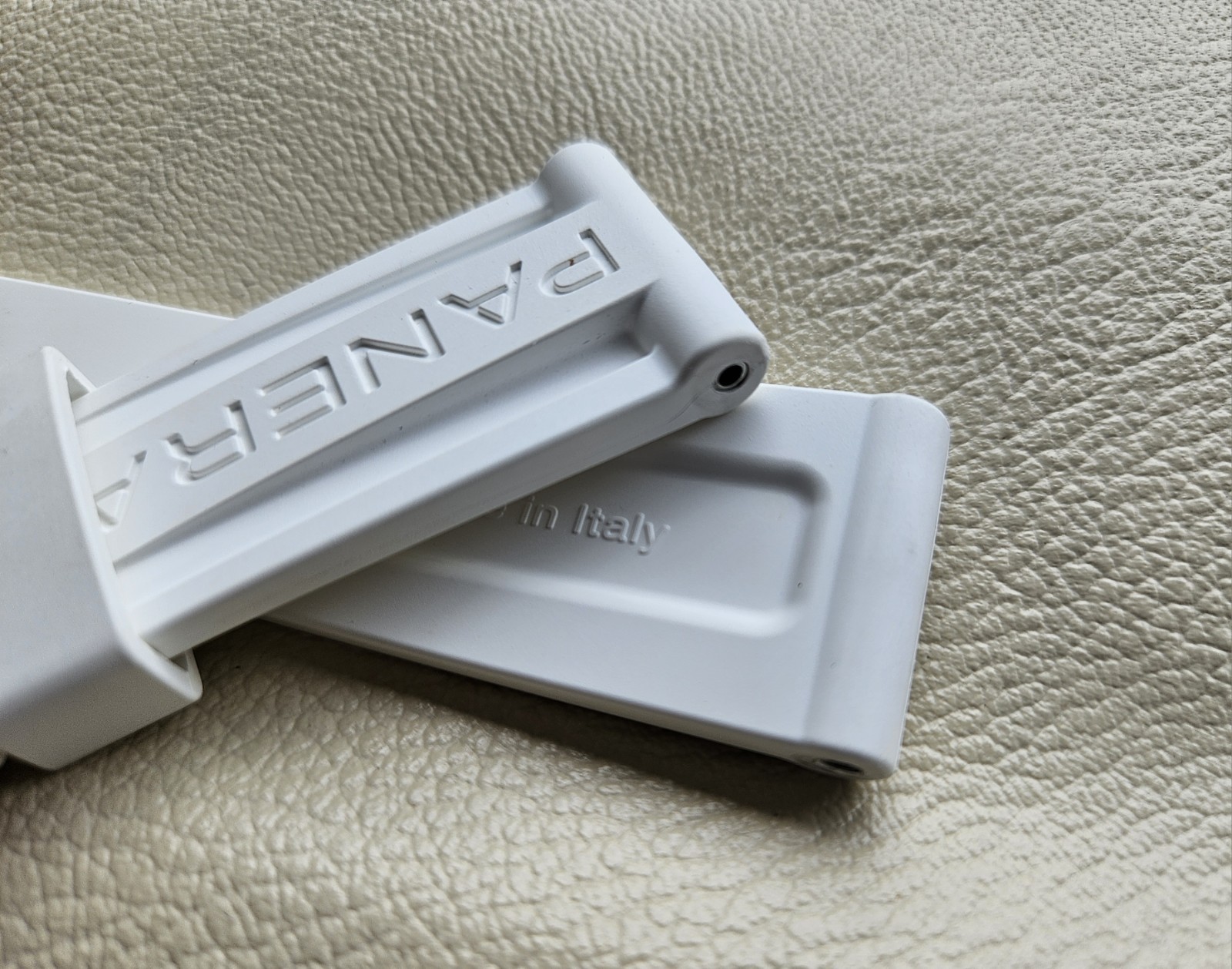 Officine Panerai Rubber Strap White 24mm-22mm Authentic OEM MXE0BRMX
