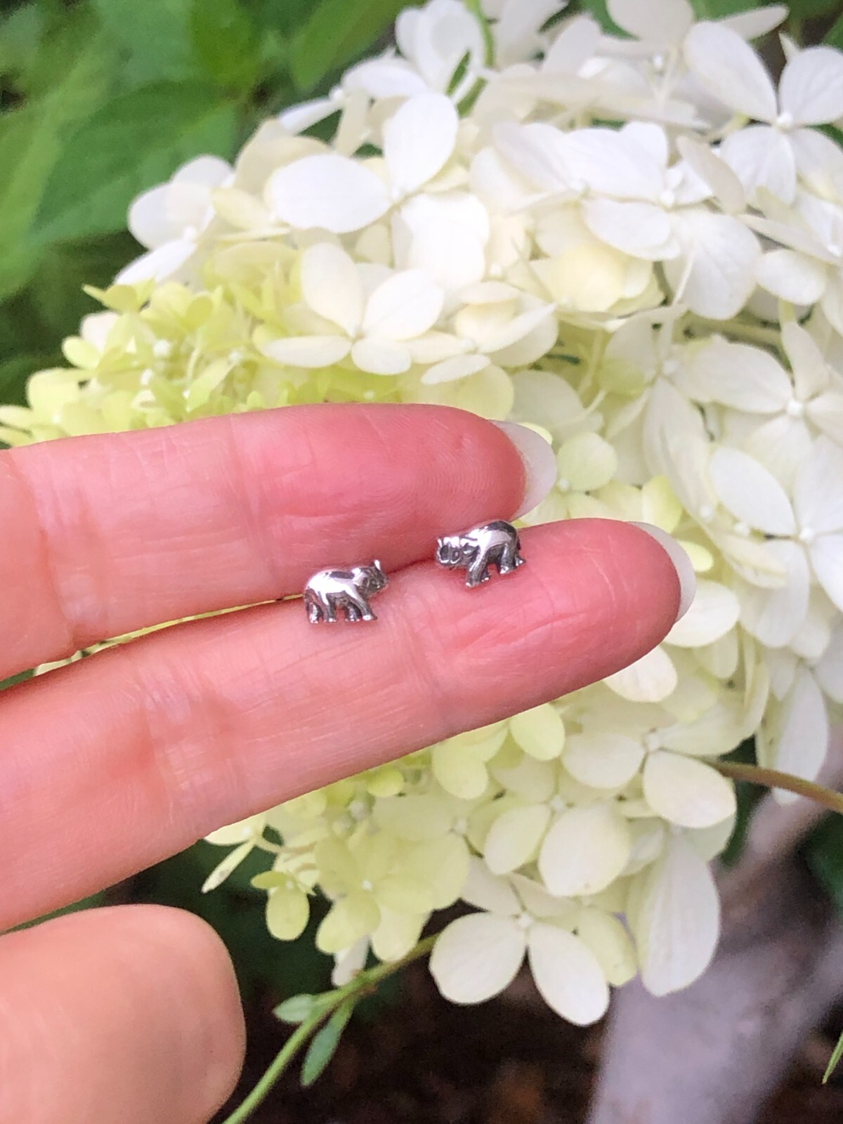 925 Sterling Silver Baby Elephant Stud Earrings Women Girls Dainty Studs 7mm