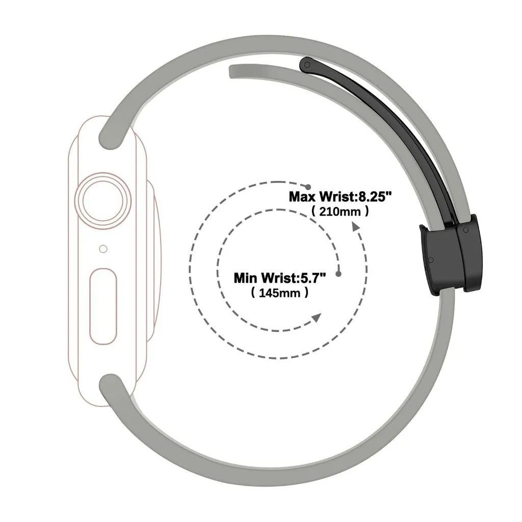 Magnetic Silicone Band iWatch Sports Strap for Apple Watch 11 10 9 8 7 Ultra SE3