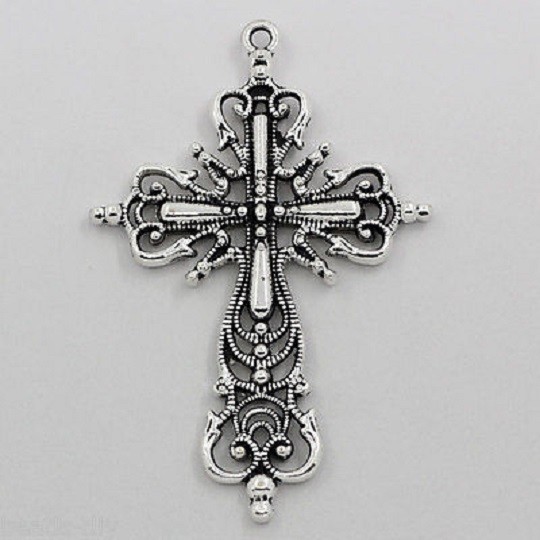 CELTIC LARGE CROSS men man male women pendant SILVER 20″ necklace FREE GIFT BOX