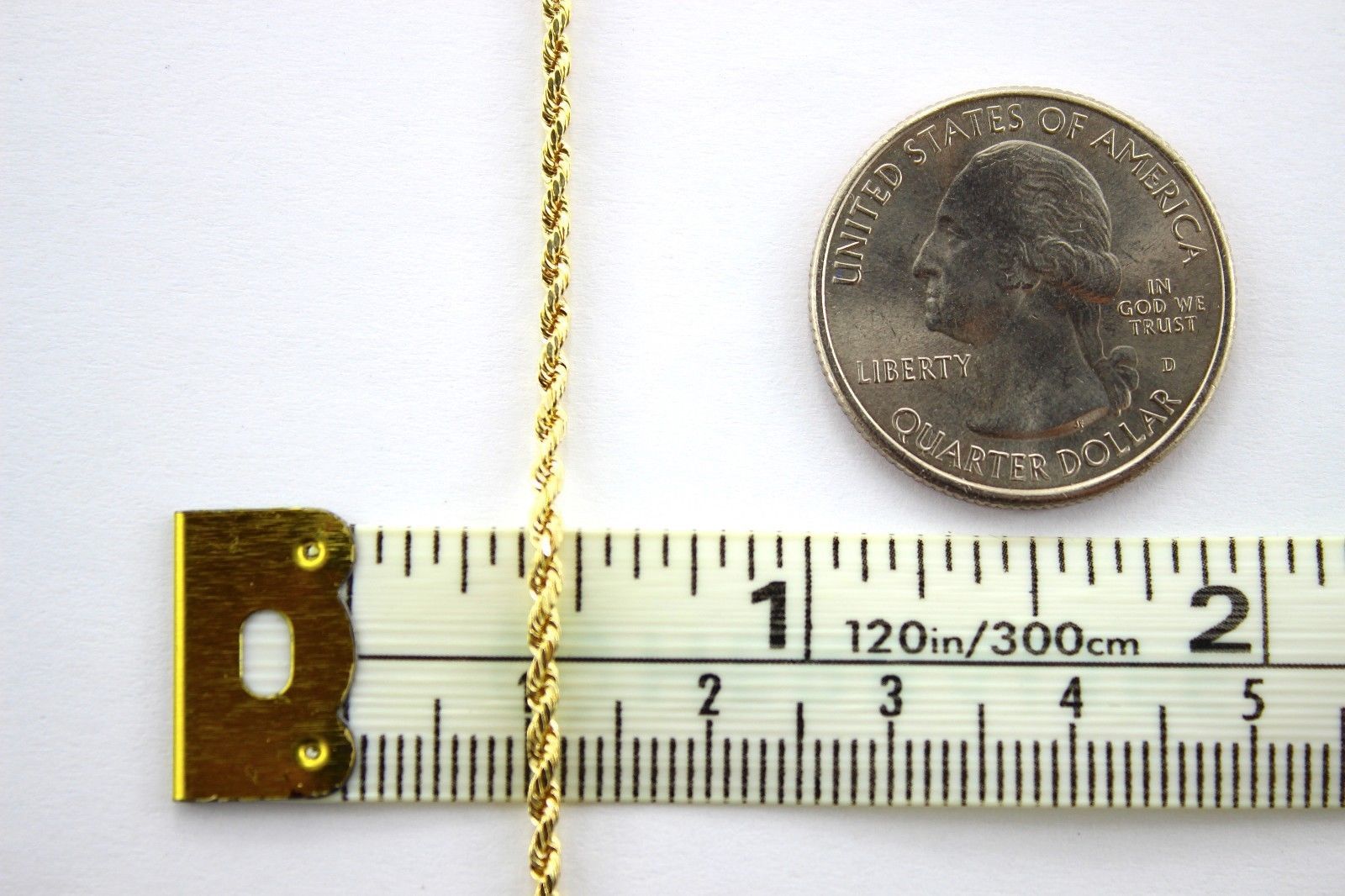 10K Yellow Gold Rope Twist Link Bracelet 2mm ~ 5mm 7″ / 8″ / 8.5″ / 9″